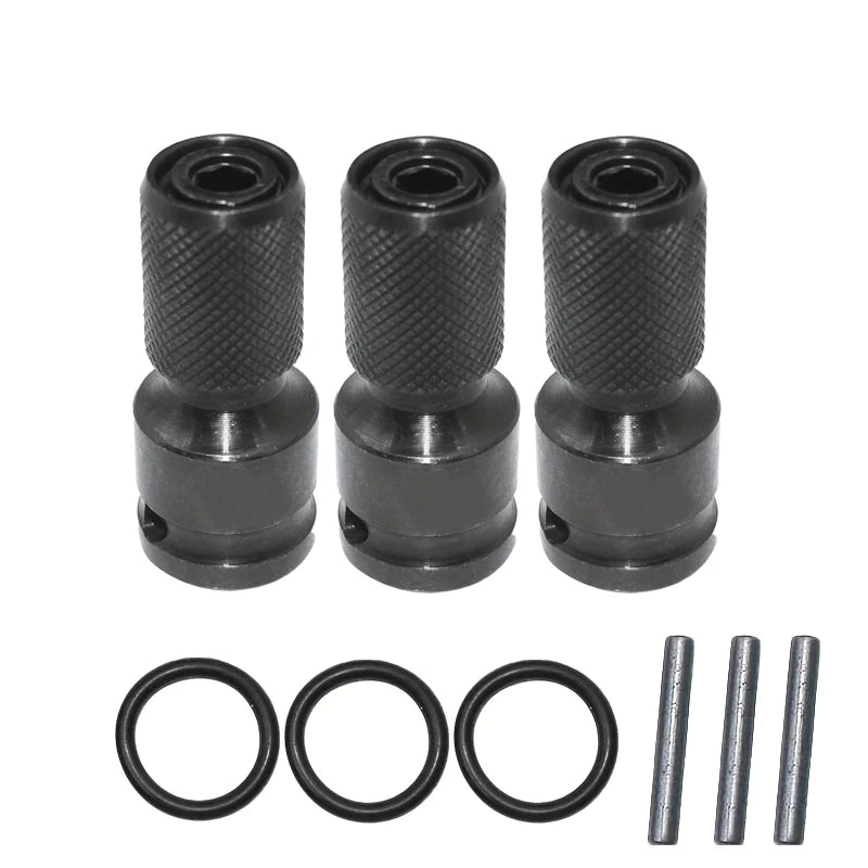 1/2” to 1/4” Hex Socket Adapter Set | Impact Grade Ratchet Converter Drive Reducer Quick Release Tool Kit