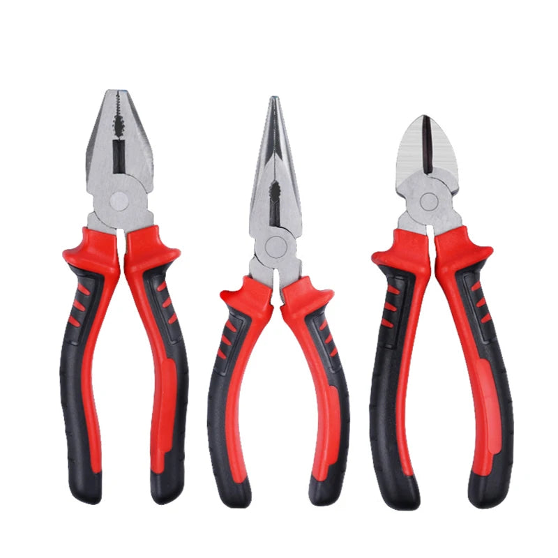 6" & 8" Heavy Duty Wire Pliers – Large Opening Multifunction Cutting, Twisting & Gripping Tool for Electrical & Industrial Use