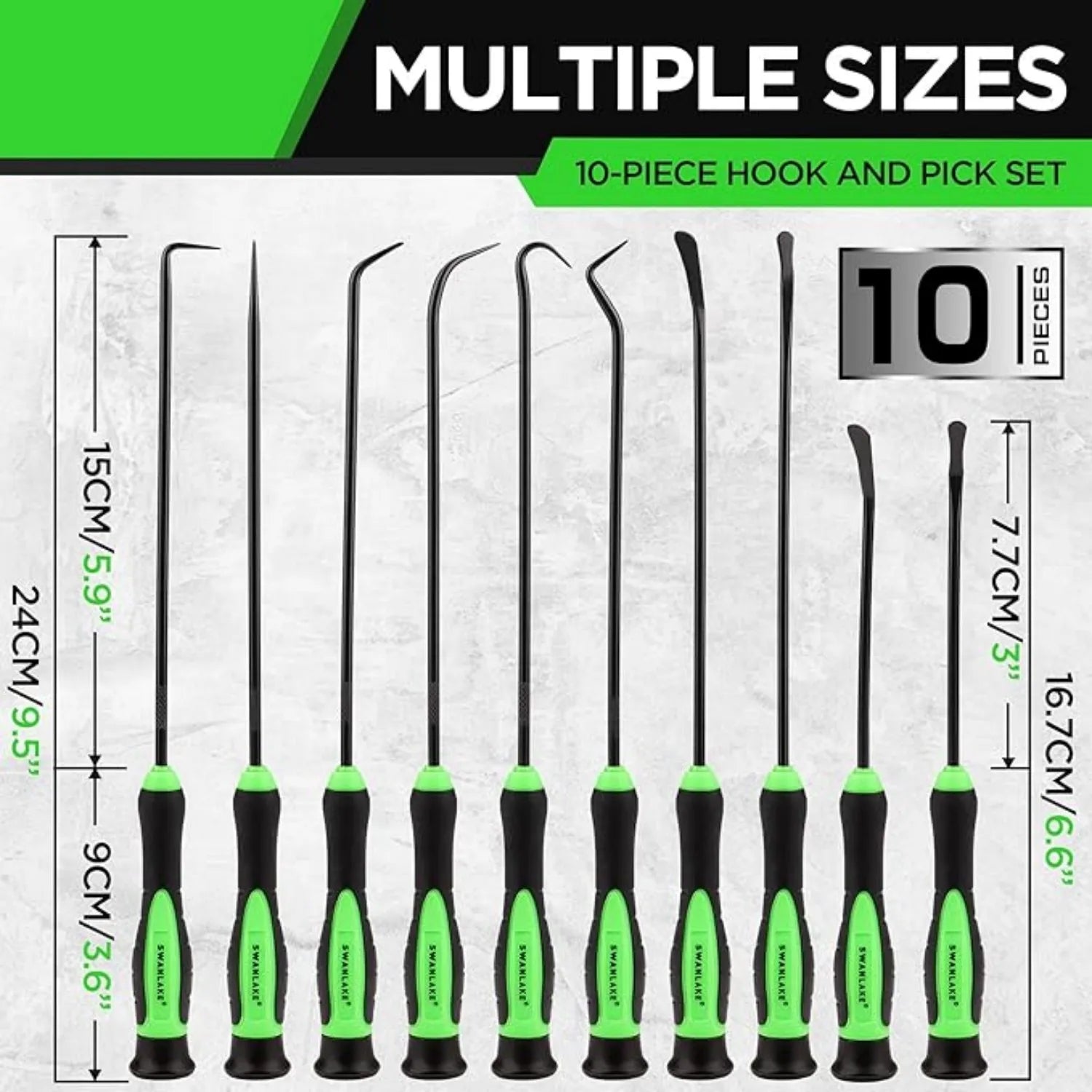 Green Hook and Pick Tool Set. Oil Seal/O-Ring Seal Puller Remover