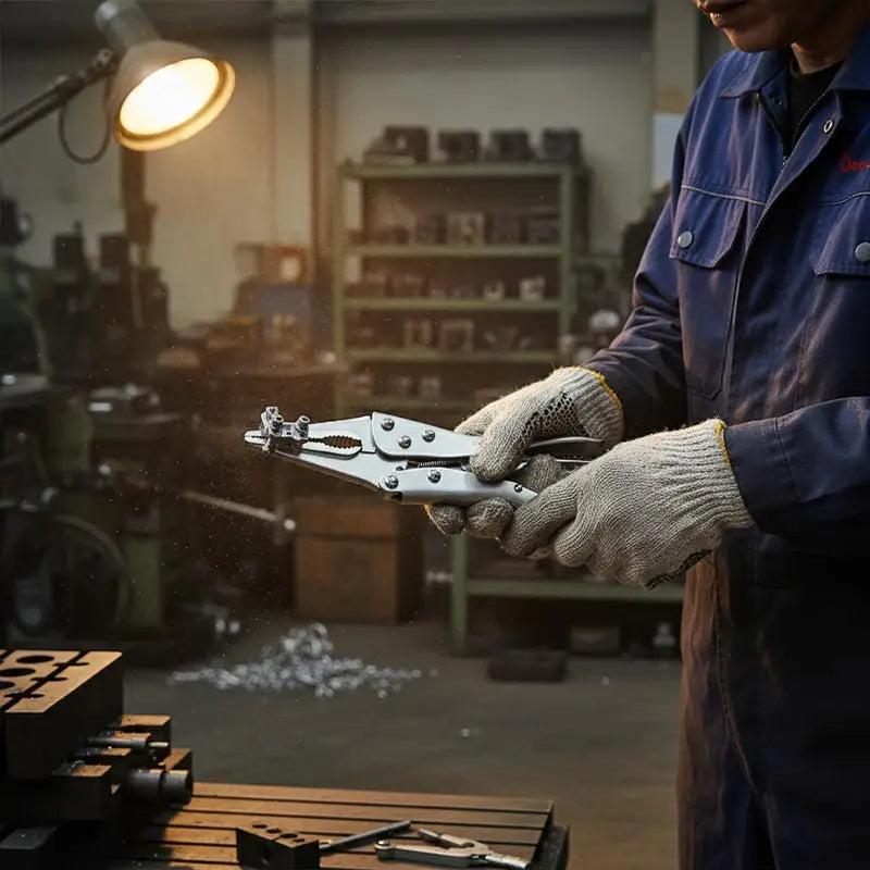 9" Locking Pliers, 72mm Wide Jaw with Fine Adjustment, Forged High Carbon Steel Tip for Heavy Duty Clamping & Metal Work