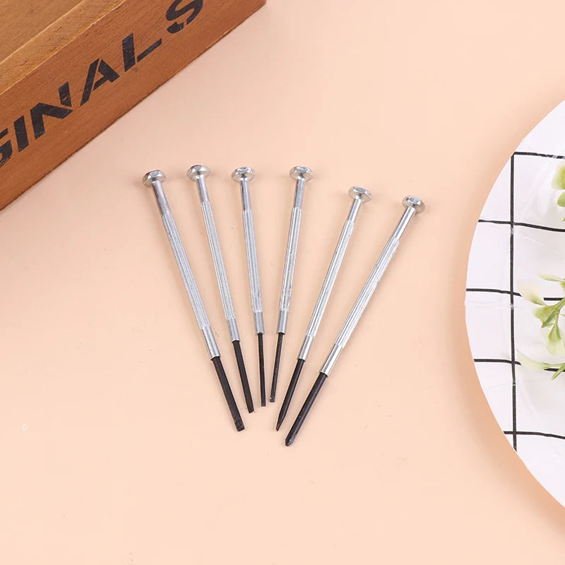 6-Piece Small Screwdriver Set Precision Tool Steel Screwdrivers for Watches & Electronics