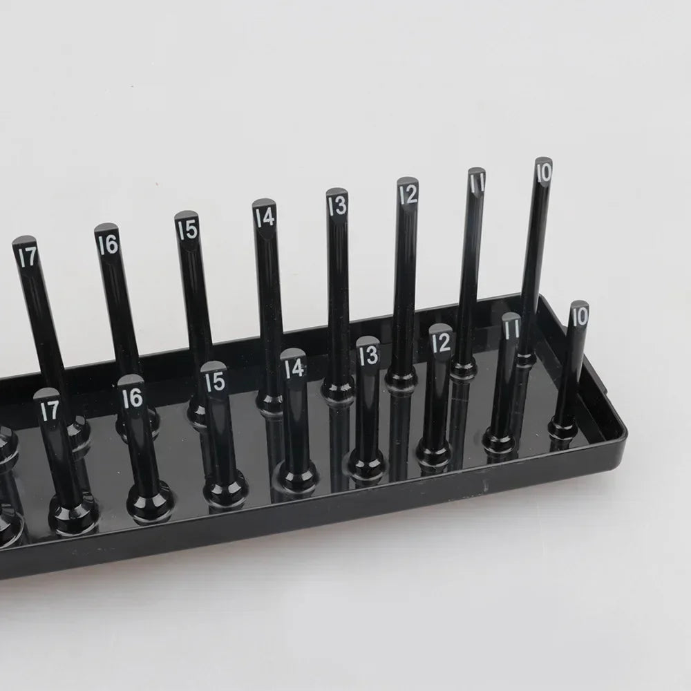 3Pcs Metric Socket Organizer Black