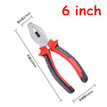 6"/8" Industrial Wire Pliers – Labor-Saving Multifunctional Long Nose Hand Tool for Cutting, Gripping & DIY