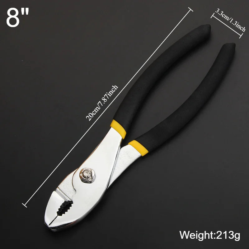 Rust-Resistant 6" & 8" Slip Joint Pliers – Ergonomic Grip Plumbing & Professional Hand Tools