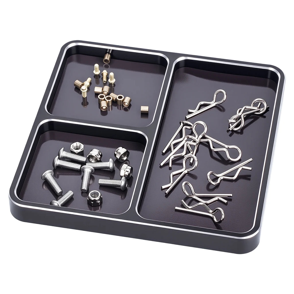 Magnetic Aluminium Screw Tray, 98*98mm.