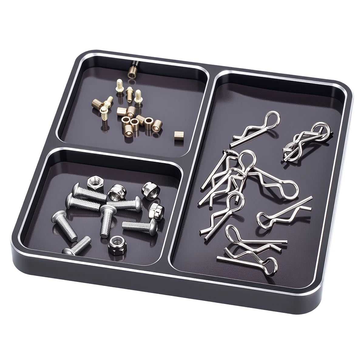 Magnetic Aluminium Screw Tray, 98*98mm.