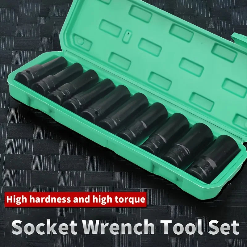 10-Piece Impact Socket Set - 1/2" Drive(SAE 10-24mm)