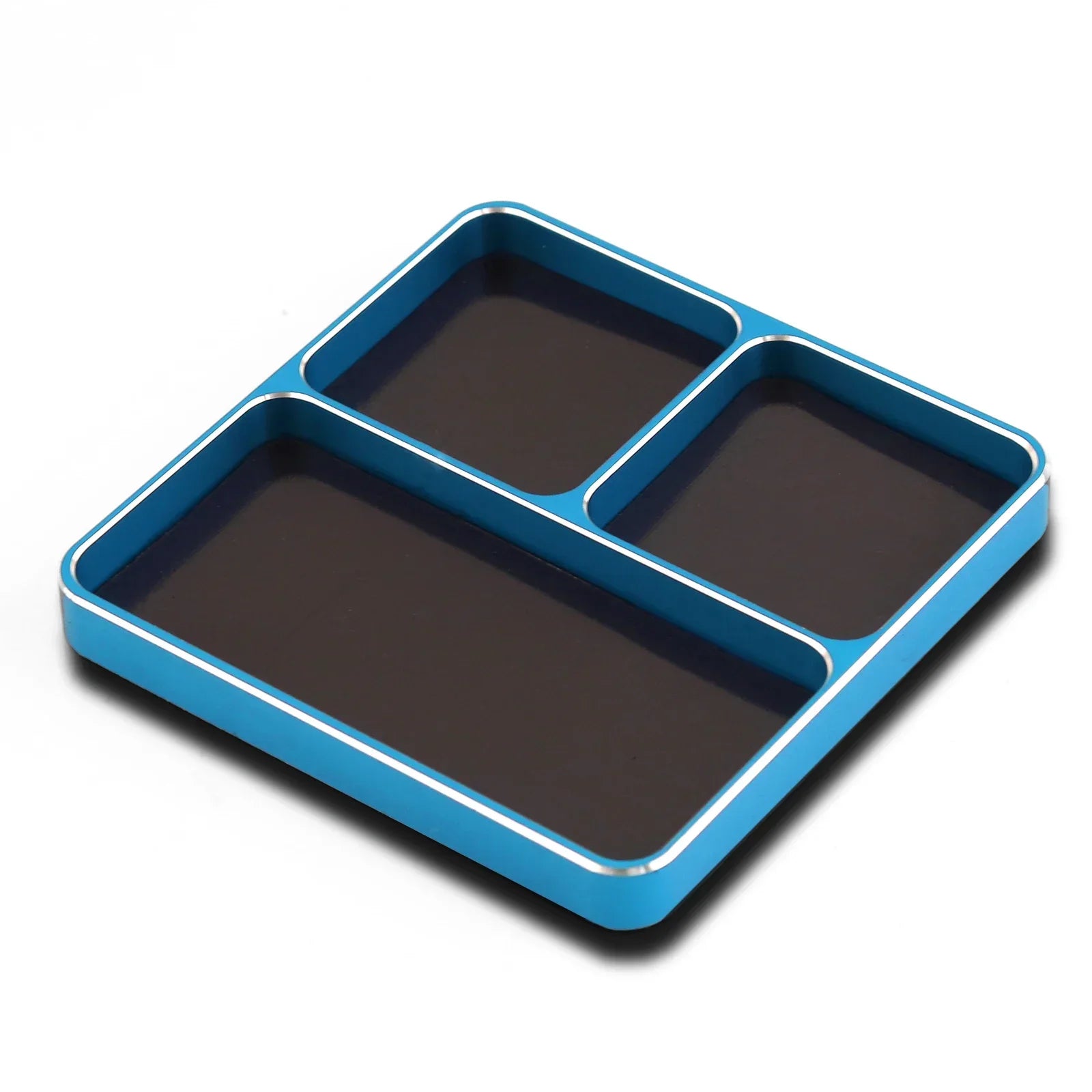 Mini CNC Aluminium Magnetic Screw Tray 98*98*11mm.