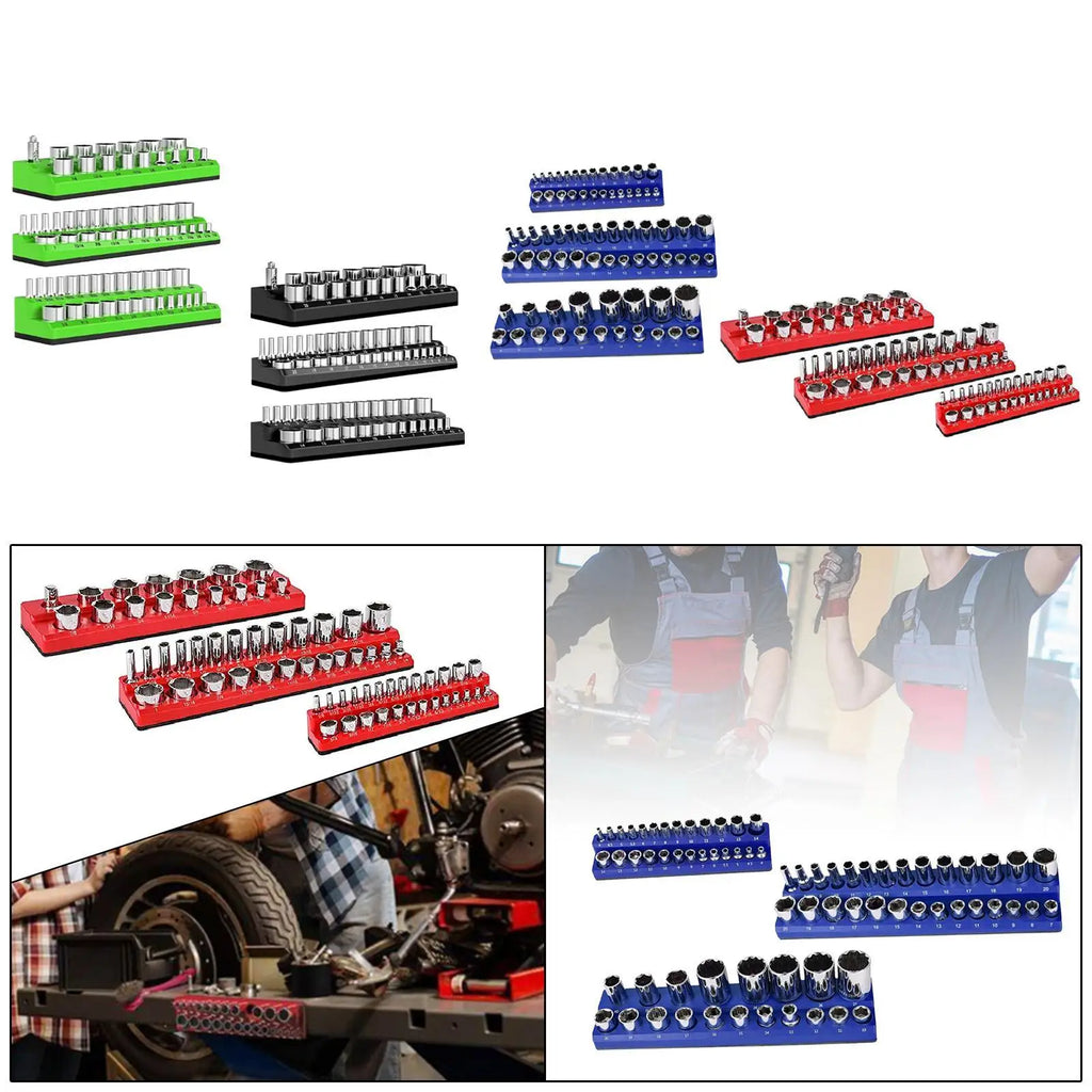 3Pcs Metric Magnetic Socket Organizers