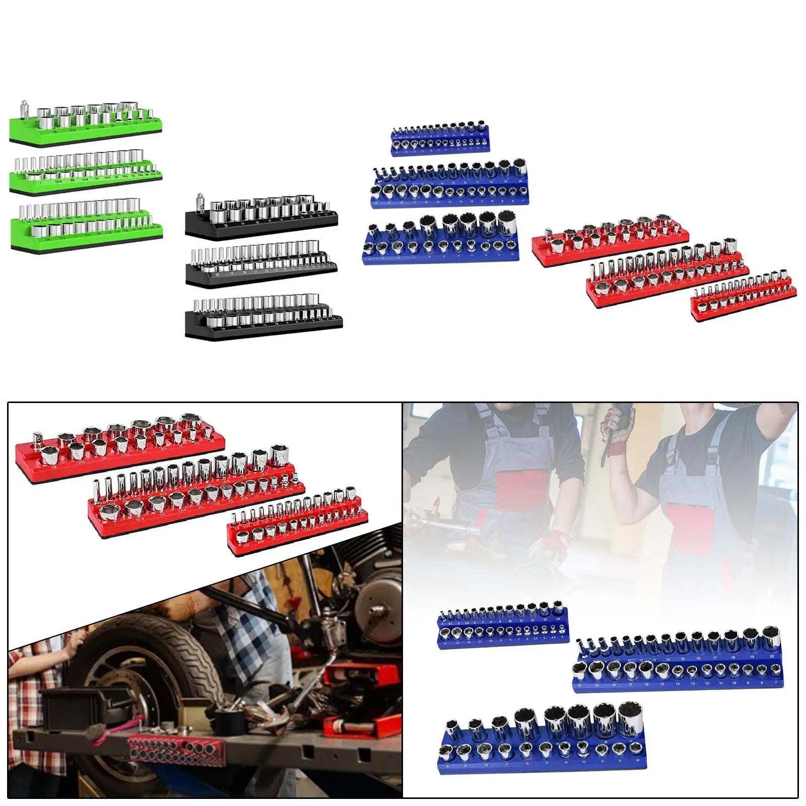 3Pcs Metric Magnetic Socket Organizers