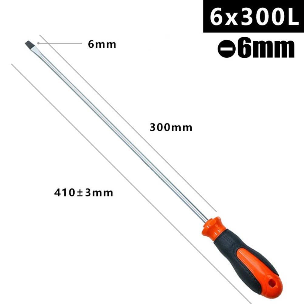 VIBRATITE 12" Extra Long Magnetic Screwdriver Set Cross & Slotted Hard-to-Reach Tools