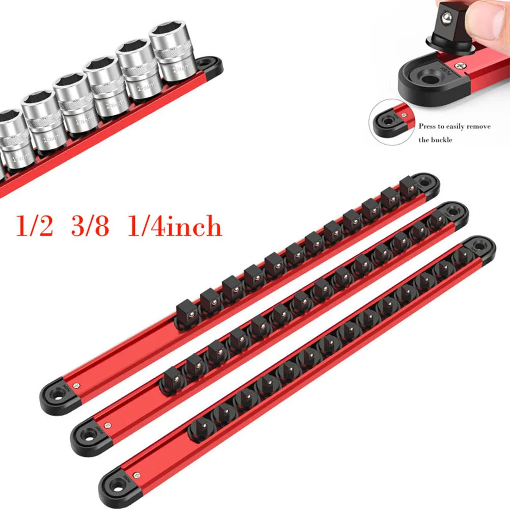 360° Swivel Magnetic Socket Organizer 1/4, 3/8 and 1/2