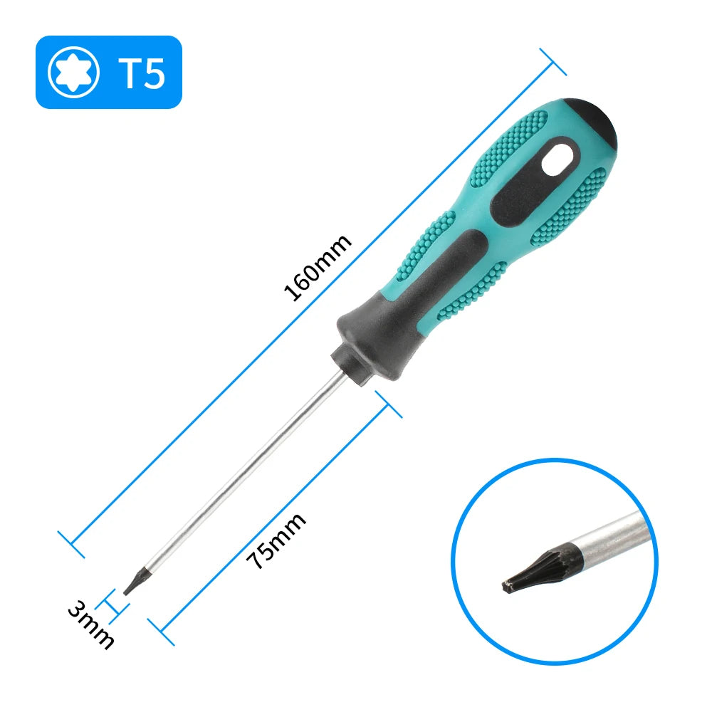 Torx Screwdriver Set T5–T30 Magnetic CR-V Precision Security Repair Tool Kit Electronics