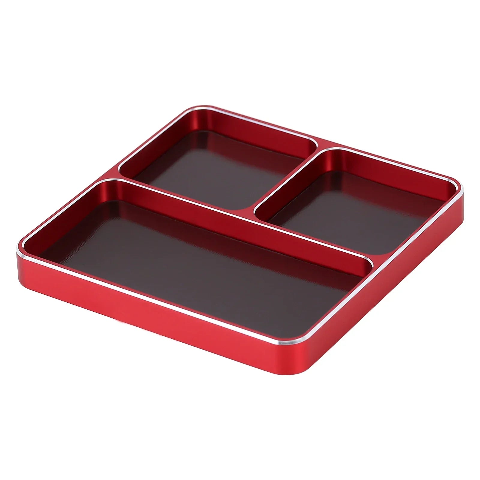 Mini CNC Aluminium Magnetic Screw Tray 98*98*11mm.