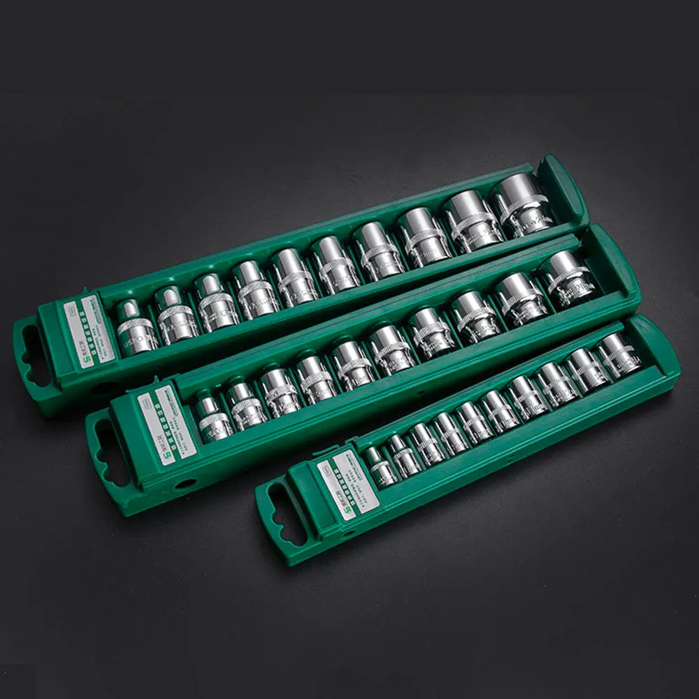 Hex Socket Wrench Head Set 1/4 3/8 1/2 Short Long Socket Deep Nut Driver