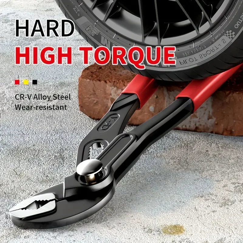 Quick Adjustment Pump Pliers – 8", 10", 12" High Carbon Steel Multi-Function Plumbing & Workshop Tool