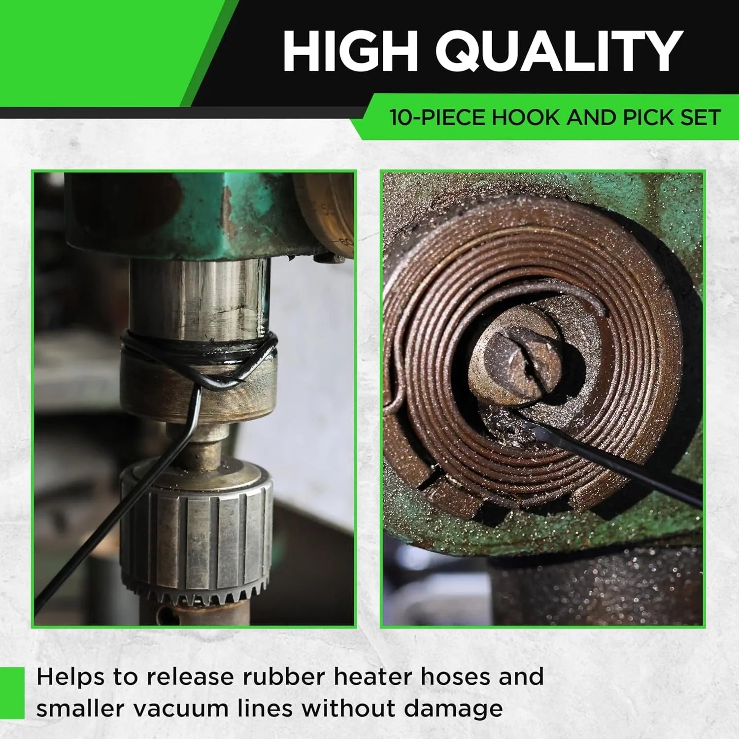 Green Hook and Pick Tool Set. Oil Seal/O-Ring Seal Puller Remover