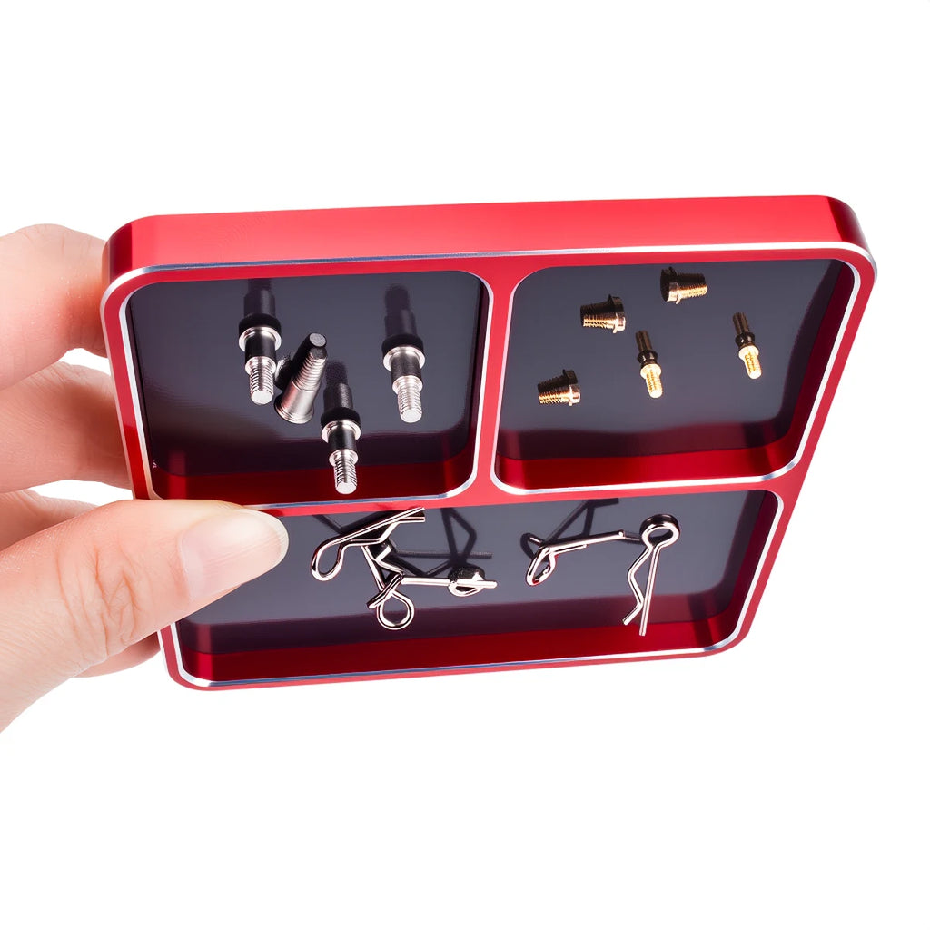 Magnetic Aluminium Screw Tray, 98*98mm.