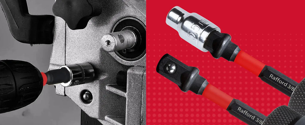 Rafford Impact Socket Adapter Set | 1/4” 3/8” 1/2” Drive Chrome Vanadium Steel Converter Kit for Drill & Ratchet Tools