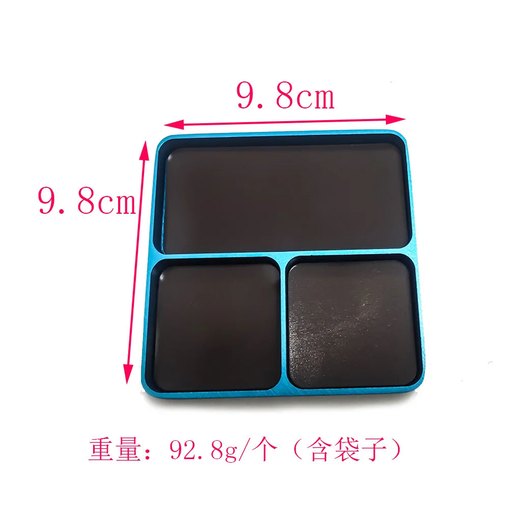 Mini CNC Aluminium Magnetic Screw Tray 98*98*11mm.