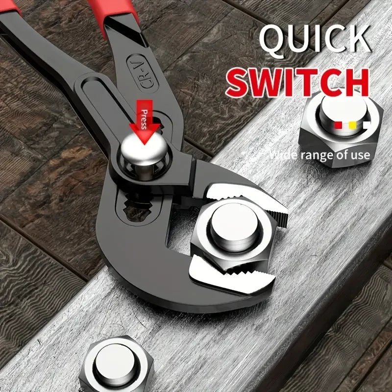 Quick Adjustment Pump Pliers – 8", 10", 12" High Carbon Steel Multi-Function Plumbing & Workshop Tool