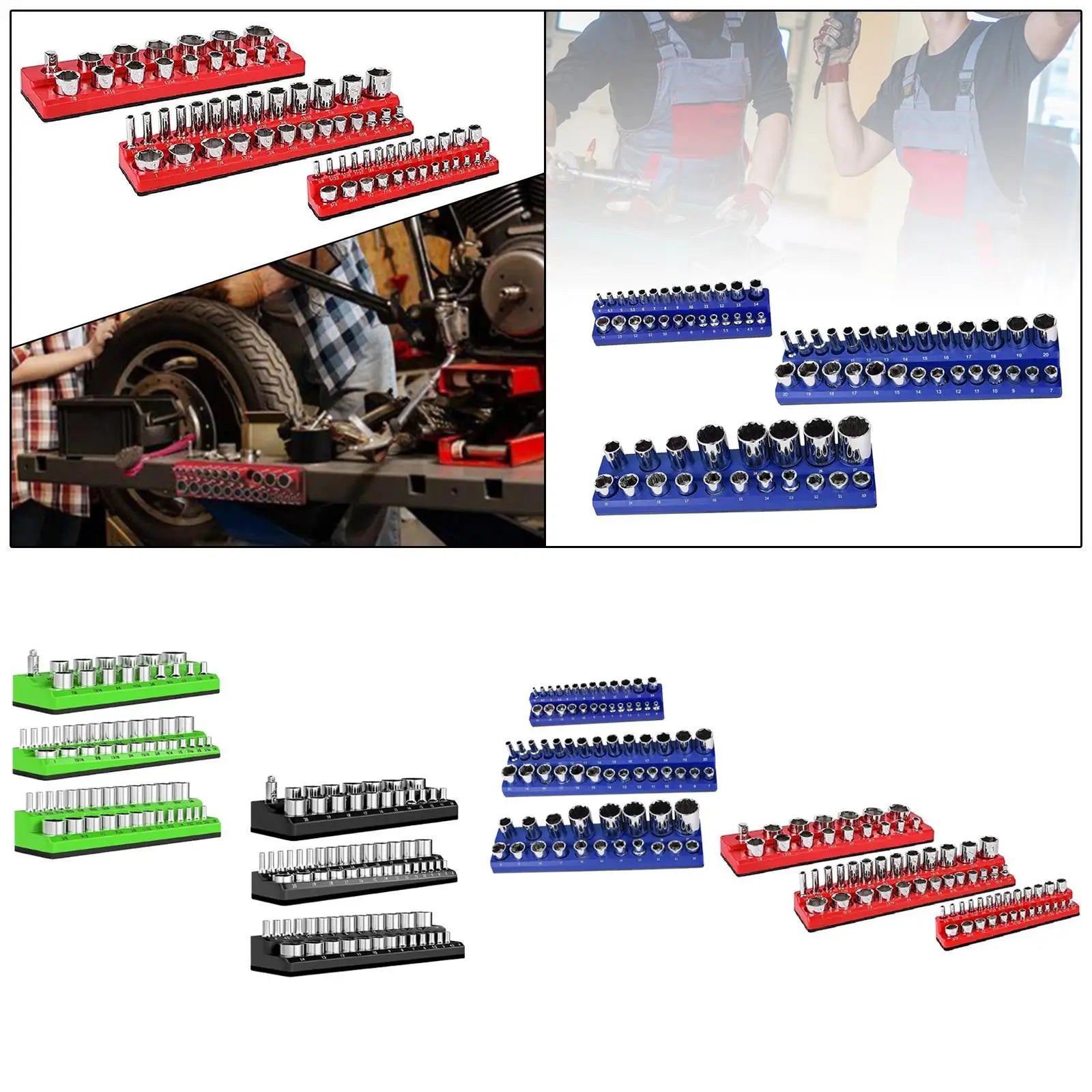 3Pcs SAE Magnetic Socket Organizers