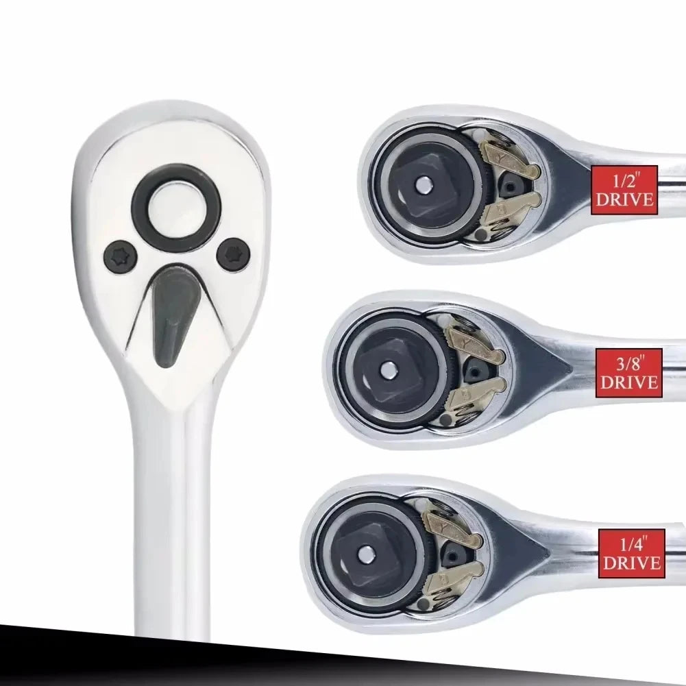 Reversible Quick Release Ratchet Wrench – Chrome Vanadium Steel Hand Tool for Car Repair & Workshop