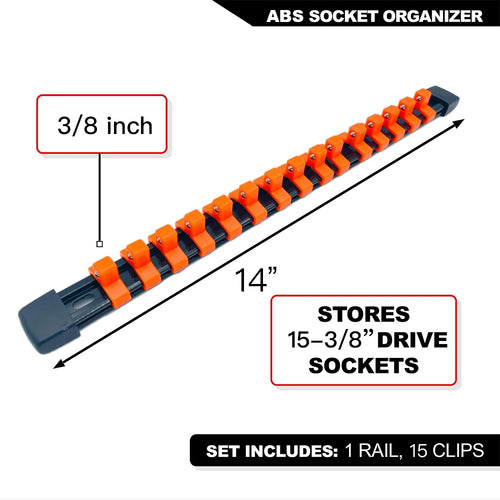 Socket Organizer Set 1/4-Inch 3/8-Inch 1/2-Inch.