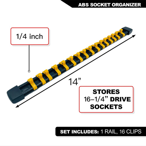 Socket Organizer Set 1/4-Inch 3/8-Inch 1/2-Inch.