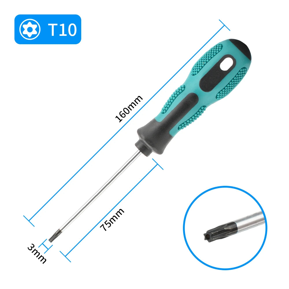 Torx Screwdriver Set T5–T30 Magnetic CR-V Precision Security Repair Tool Kit Electronics