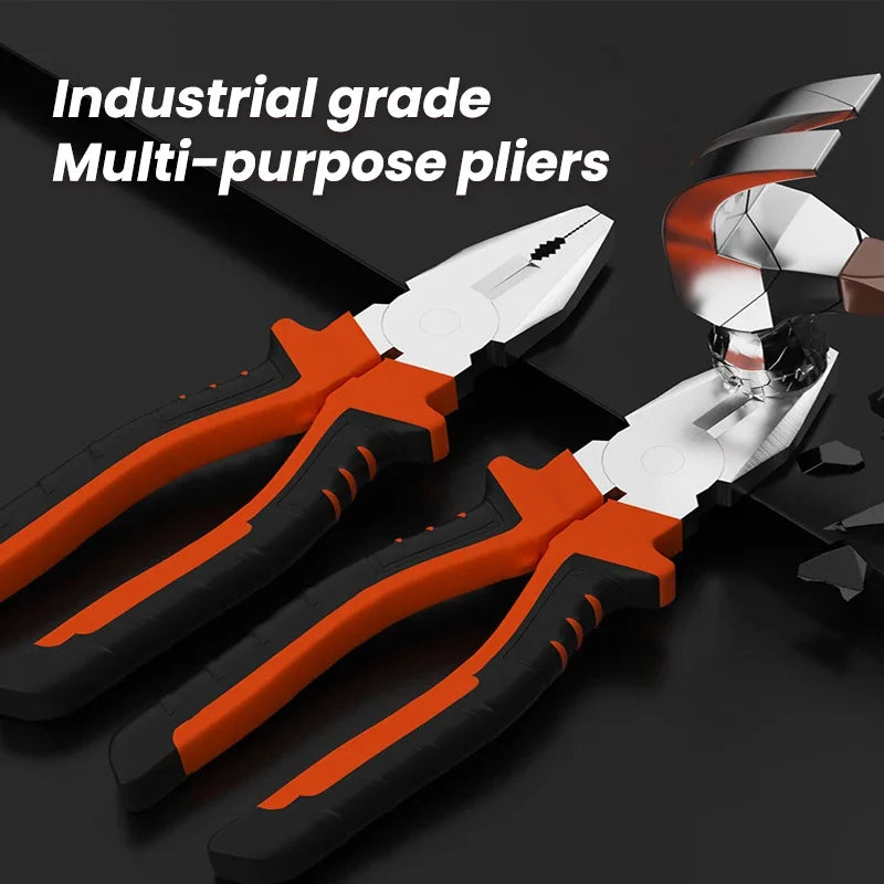 6"/8" Industrial Wire Pliers – Labor-Saving Multifunctional Long Nose Hand Tool for Cutting, Gripping & DIY