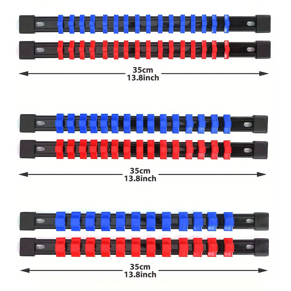 Socket Organizer Drive  6PCS 1/4, 3/8 and 1/2Holds 86 Sockets Premium Quality.