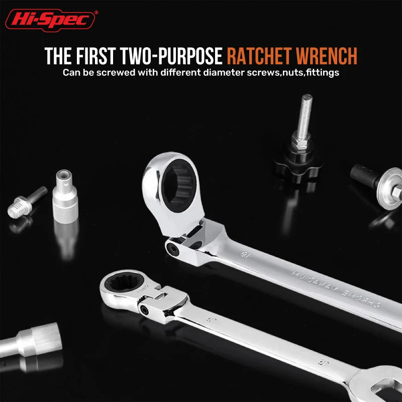 Hi-Spec Ratcheting Wrench Set 8-19mm.