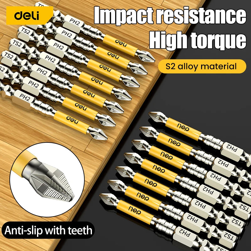Upgraded Bit Sets High Hardness And Strong Magnetic Bits 25/50/65/70/90/150mm Non-slip