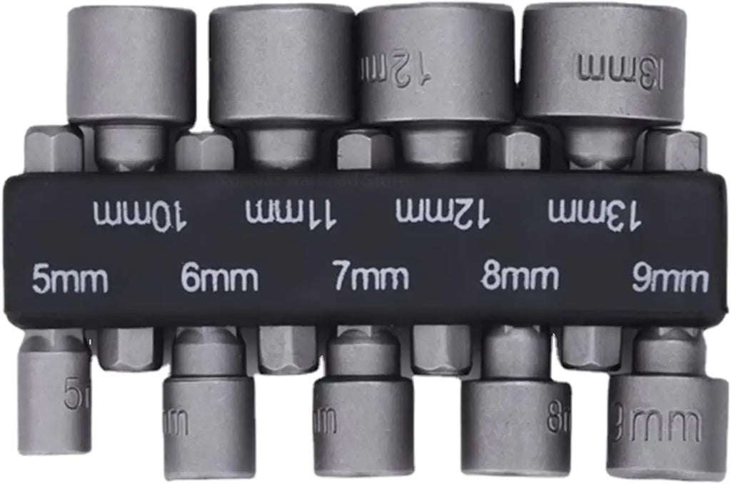 9pcs/set 5mm-13mm Hex Sockets Sleeve Nozzles Nut Drivers
