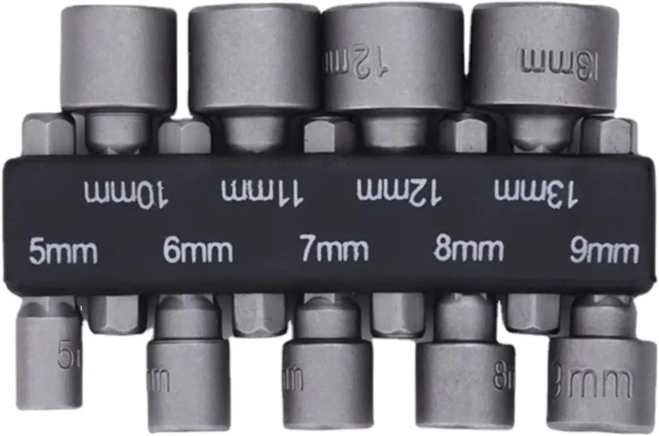 9pcs/set 5mm-13mm Hex Sockets Sleeve Nozzles Nut Drivers