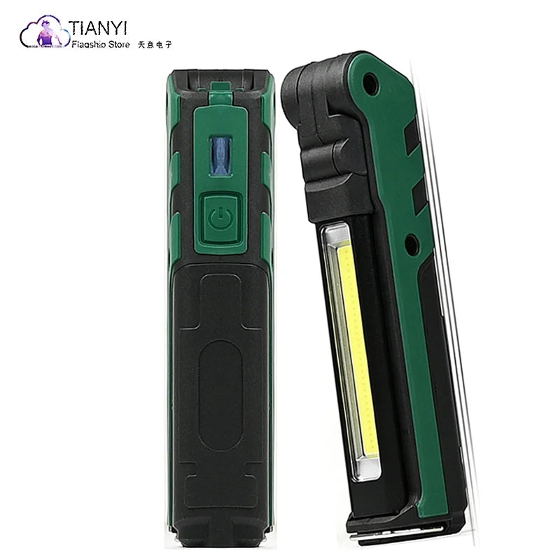 Rechargeable COB LED Work Light Magnetic Base 3800 Lumens Portable Mechanic Inspection Lamp
