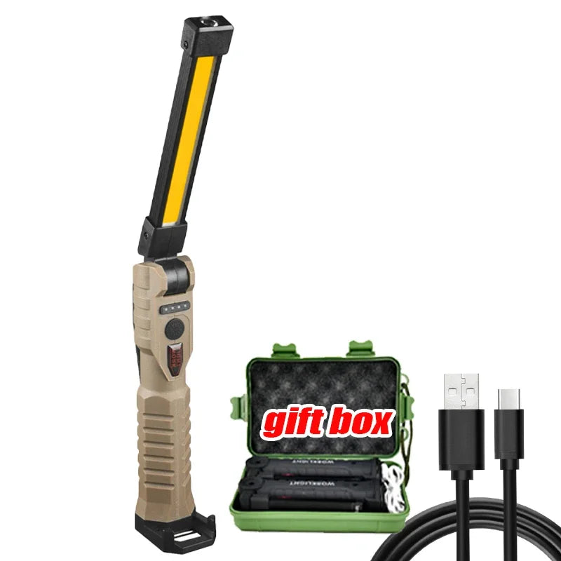 1000 Lumen Folding LED Flashlight, Magnetic & rechargeable Usb C