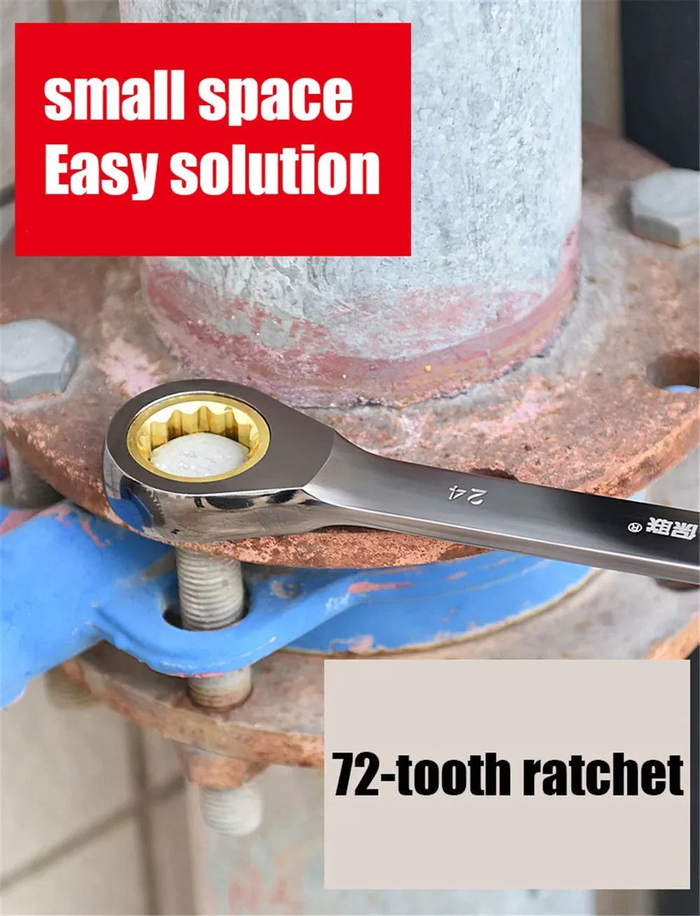 Chrome Vanadium Steel Ratchet Wrench Set | Mirror Polish Double End Mechanic Tool Kit, Rust-Resistant Heavy Duty Repair Wrench Set