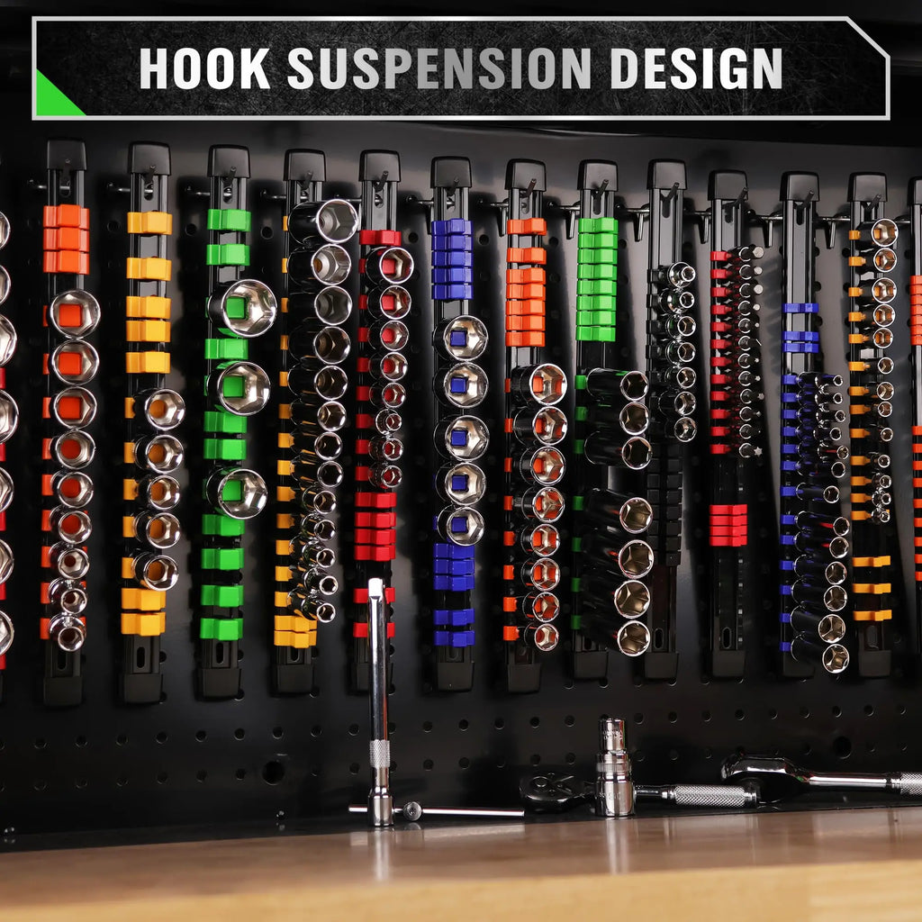 Socket Organizer Set 1/4-Inch 3/8-Inch 1/2-Inch.