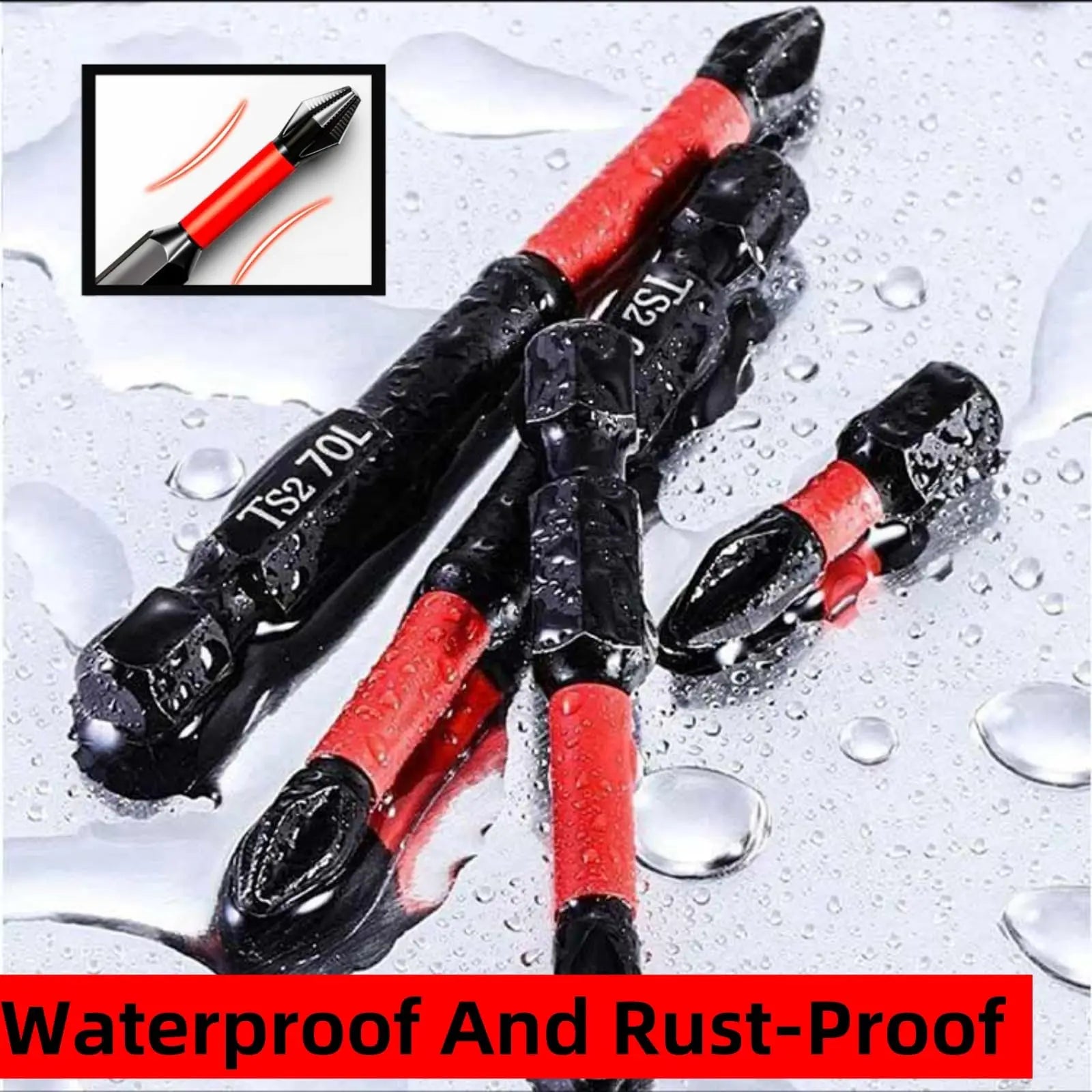 Rafford Anti Slip bits Magnetic Screwdriver bit Set S2 Alloy Steel Impact Resistance Bits-3/6/12Pcs Suitable for Electric Drills