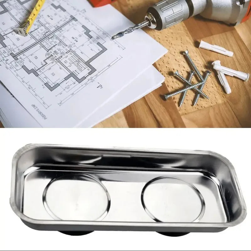 Stainless steel magnetic tray tool parts storage magnetic tool tray