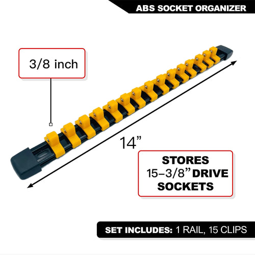 Socket Organizer Set 1/4-Inch 3/8-Inch 1/2-Inch.