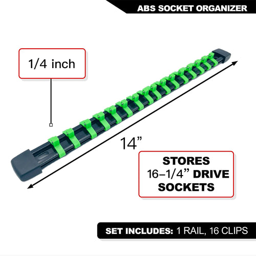 Socket Organizer Set 1/4-Inch 3/8-Inch 1/2-Inch.