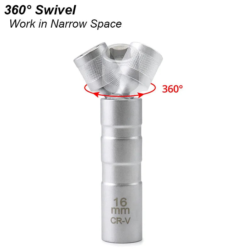 14mm Spark Plug Socket (Swivel, Magnetic) Remove Tool