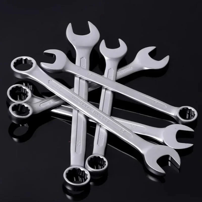 Mini Metric Combination Wrench Set 4–24mm Carbon Steel Spanner Small Thin Open Box End Tool Kit