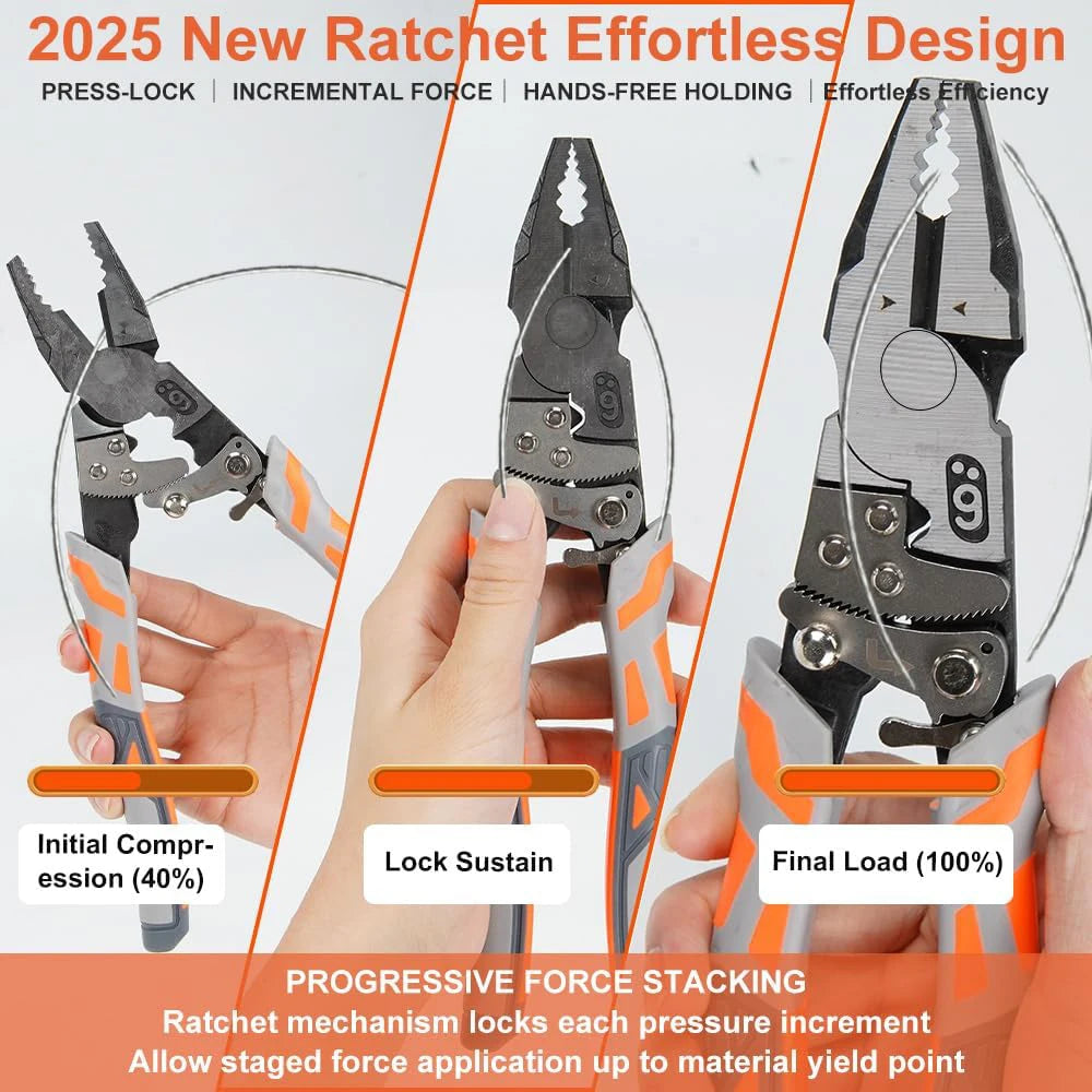 Industrial Wire Pliers – Durable Chromium Vanadium Steel Multifunctional Hand Tool for Cutting, Screwing & Electrical Work