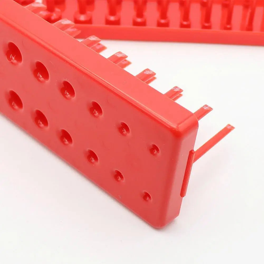 3 Pcs/1/4'' 3/8'' 1/2'' Socket Organizer Sleeve Holder Garage Storage Tool Metric SAE Plastic Home Tool Rack Tray Organizer