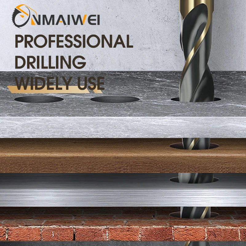 M2 10PC 1-13mm Drill Bits High Strength, Drill Stainless Steel And Other Metals